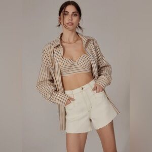 FAVORITE DAUGHER The Jordie Super High Rise Shorts in Topanga Size 32